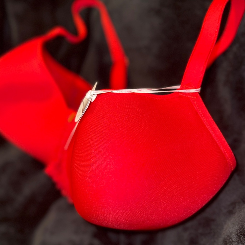 Freya Vibrant Red Lace Offbeat Demi T-shirt Bra, AA5450 - Picture 9 of 13